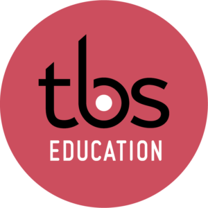 Logo TBS Education Fond Rouge Rond